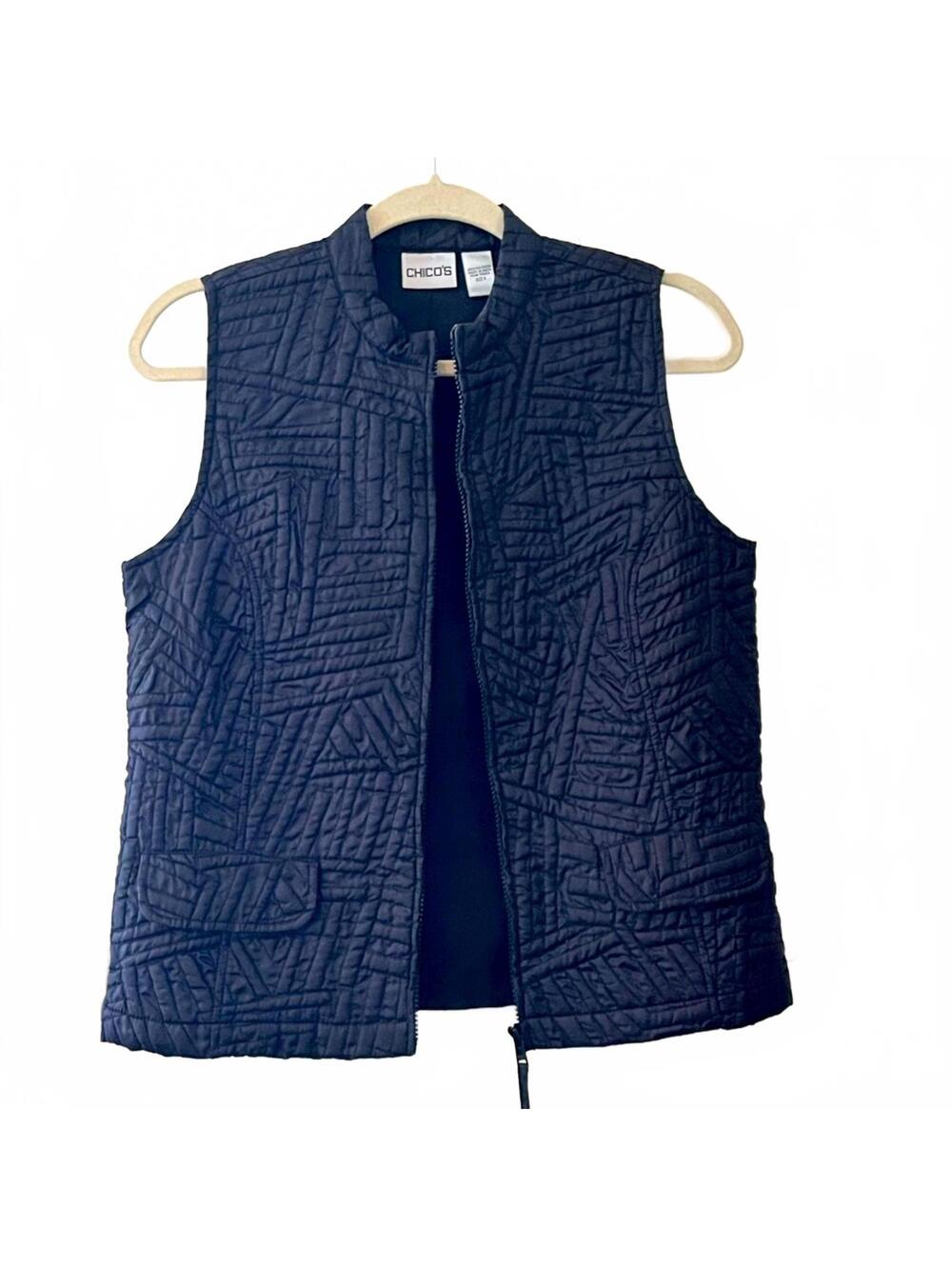 Chico's Textured Black Vest for Women